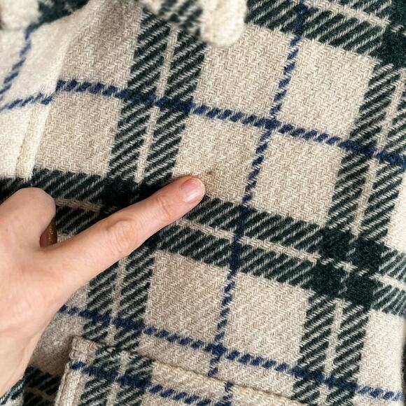 Isabel Marant Etoile Wool Faxon Shirt Jacket Shacket Plaid White Green Small - Picture 6 of 12